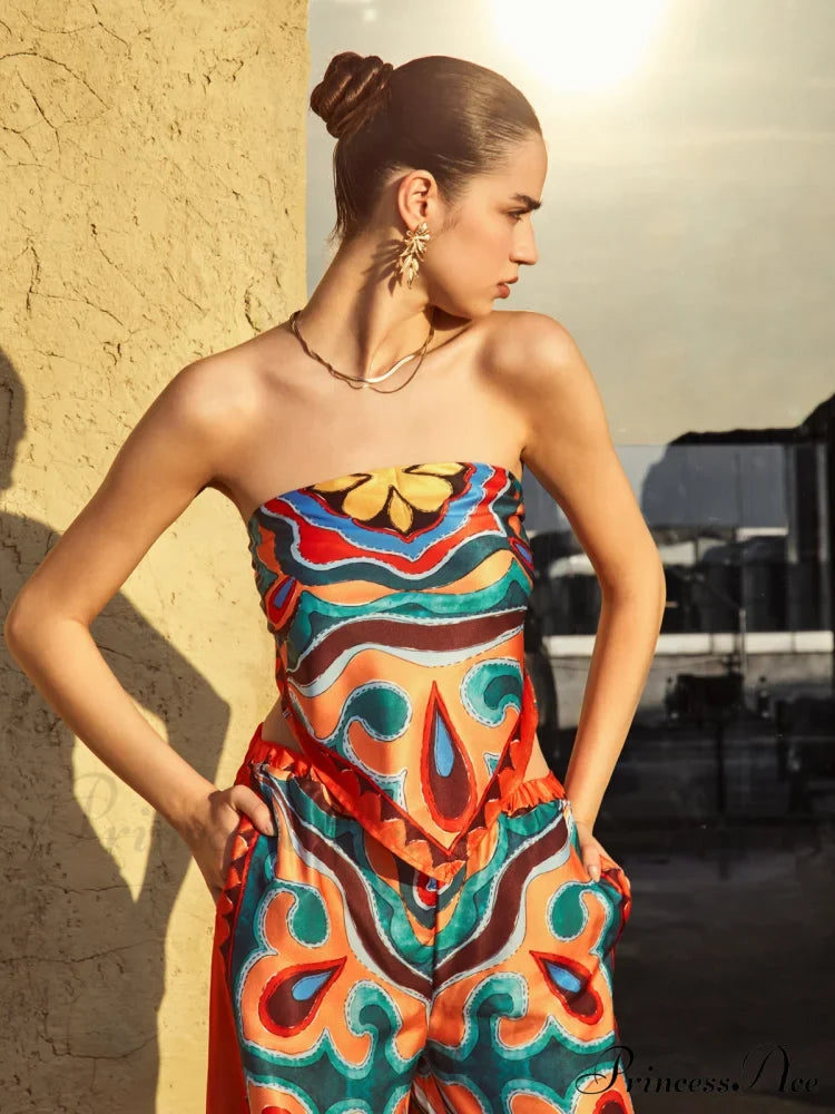 Flaming Passions Graceful Back Tie Top Tank Tops & Camis
