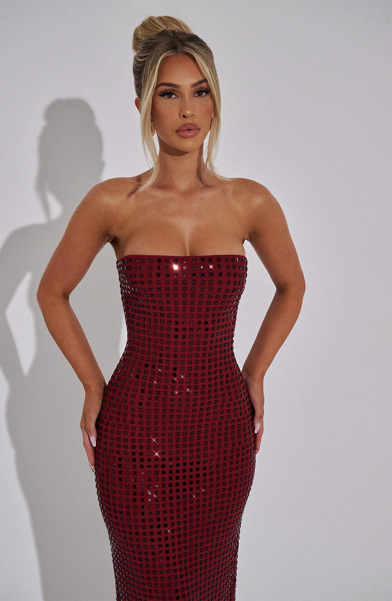 Neriah Maxi Dress - Wine Dress Babyboo Fashion Premium Exclusive Design