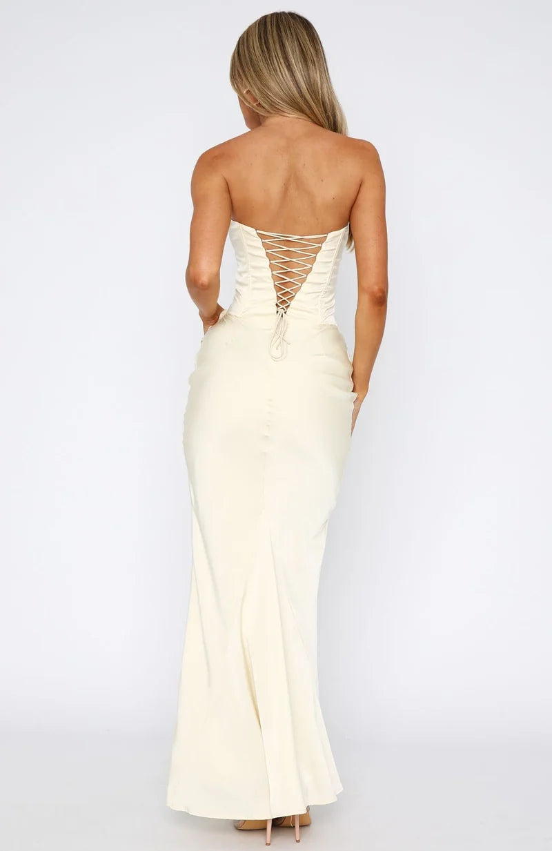 Satin Silhouette Maxi Dress