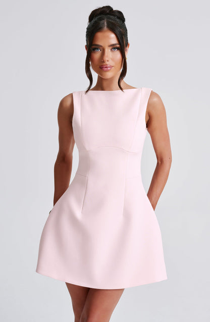 Alana Mini Dress - Blush Dress Babyboo Fashion Premium Exclusive Design