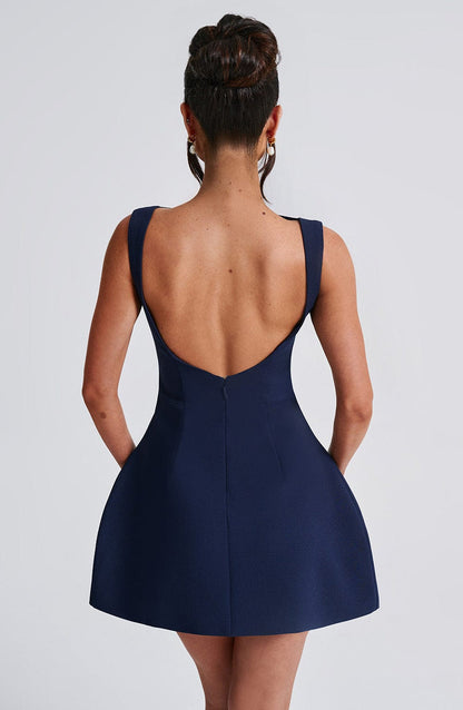 Alana Mini Dress - Navy Dress Babyboo Fashion Premium Exclusive Design