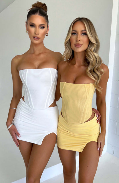 Alina Mini Skirt - Lemon Skirt Babyboo Fashion Premium Exclusive Design
