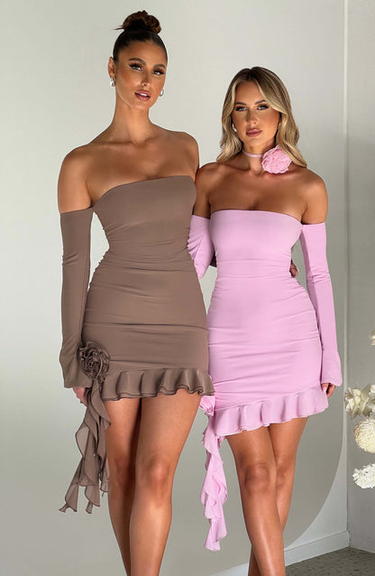Alix Mini Dress - Pink Dress Babyboo Fashion Premium Exclusive Design