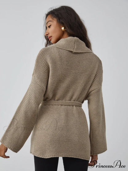 All I Graceful Wanted Tie Cardigan Sweaters-L
