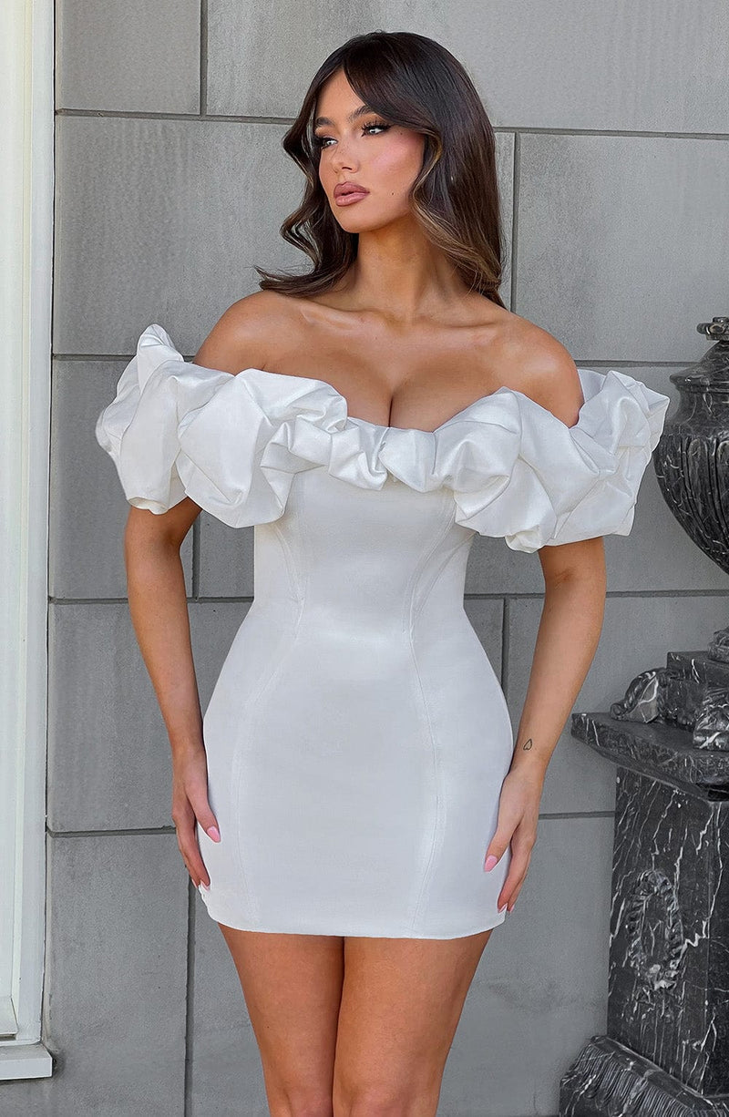 Allie Mini Dress - White Dress Babyboo Fashion Premium Exclusive Design
