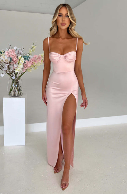 Alora Maxi Dress - Blush Dress Babyboo Fashion Premium Exclusive Design