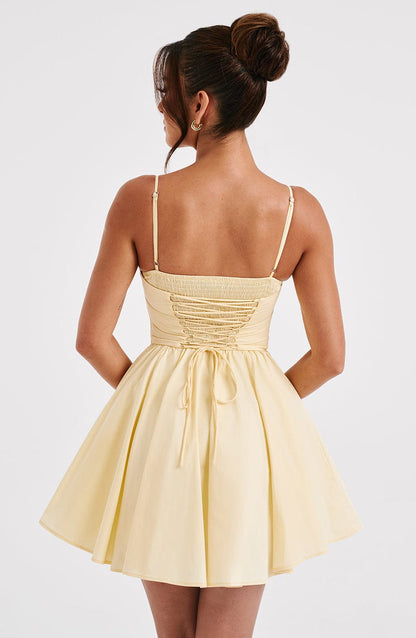 Analeigh Mini Dress - Lemon Dress Babyboo Fashion Premium Exclusive Design