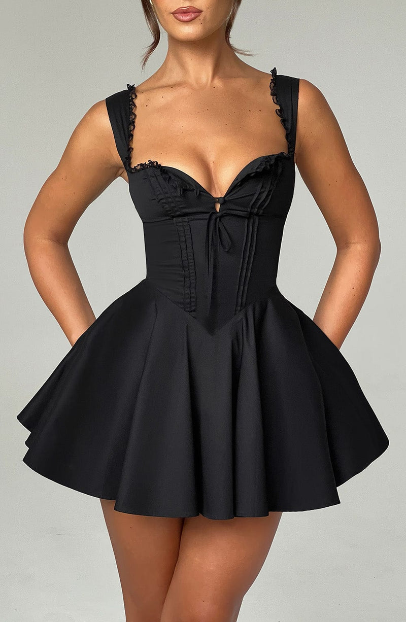 Antonella Mini Dress - Black Dress Babyboo Fashion Premium Exclusive Design