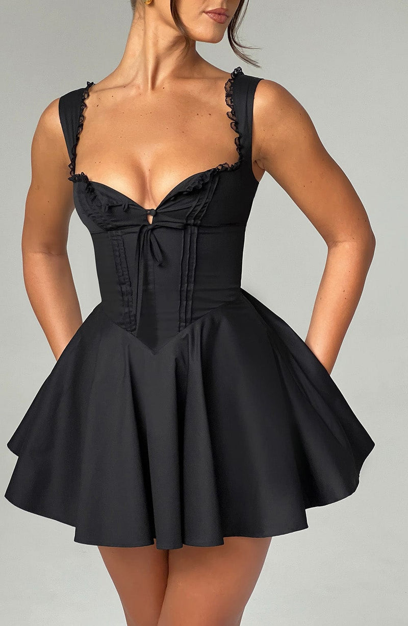 Antonella Mini Dress - Black Dress Babyboo Fashion Premium Exclusive Design