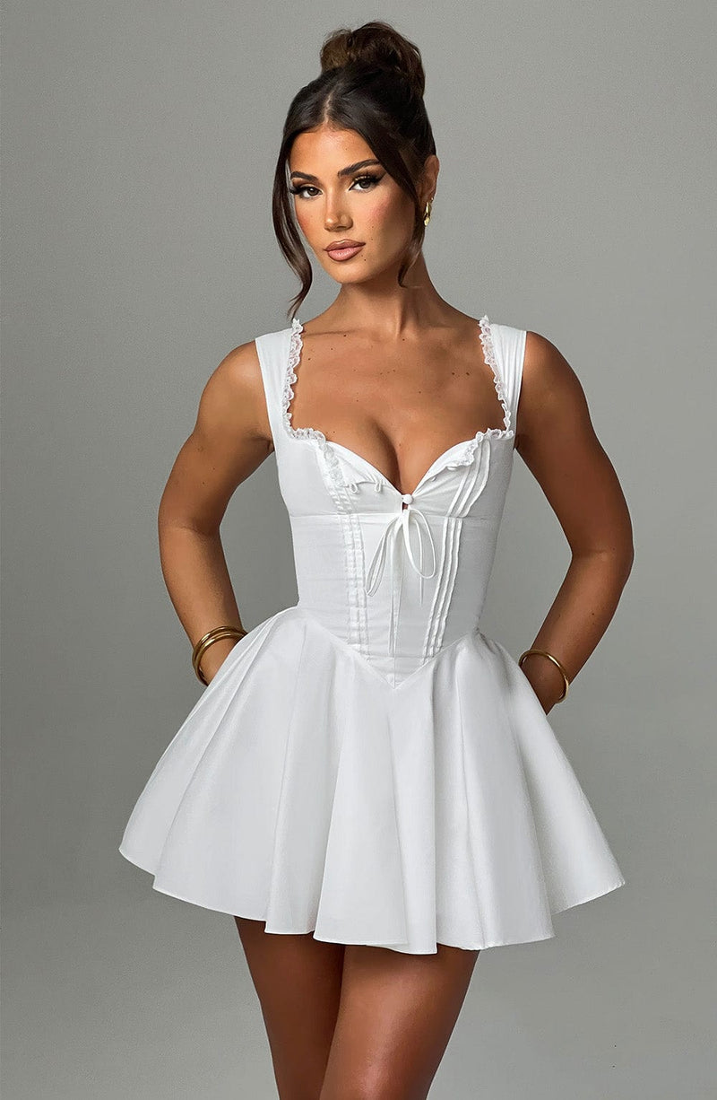 Antonella Mini Dress - Ivory Dress Babyboo Fashion Premium Exclusive Design