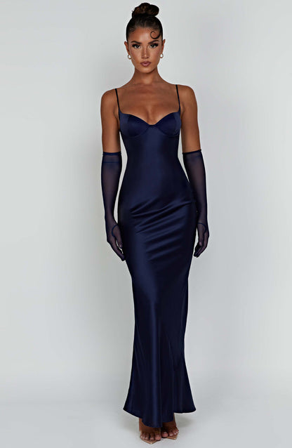 Athena Maxi Dress - Navy Dress Babyboo Fashion Premium Exclusive Design