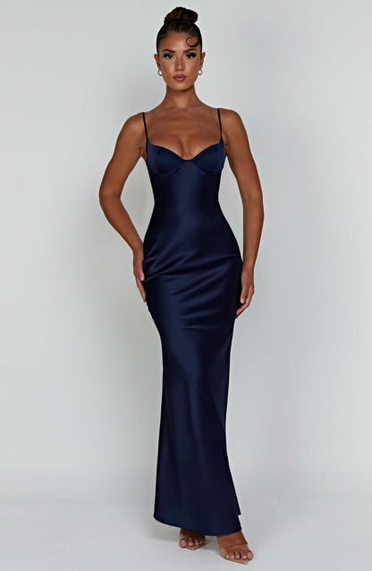 Athena Maxi Dress - Navy Dress Babyboo Fashion Premium Exclusive Design