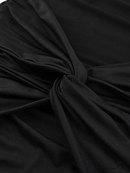 Backless Split One Trendy Shoulder Ribbed Maxi Dress Dresses