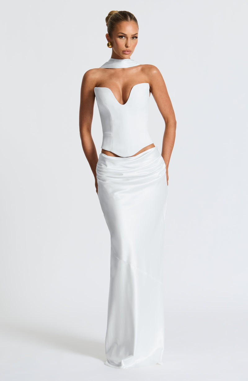 Bernadette Maxi Skirt - Ivory Skirt XS Babyboo Fashion Premium Exclusive Design