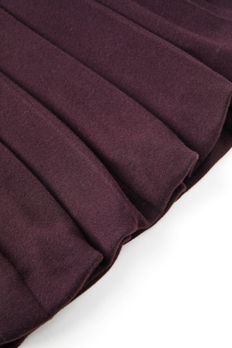 Bubble hem wool mini skirt