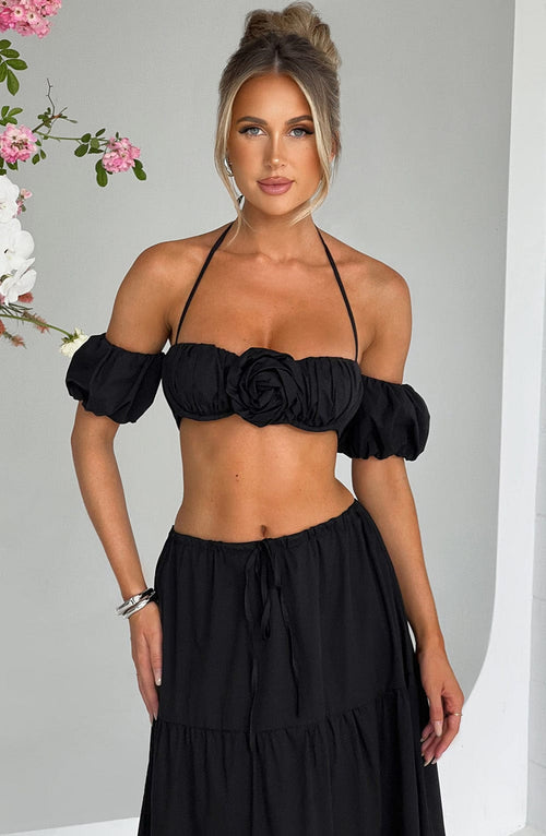 Carmen Top - Black Shirts & Tops XS Babyboo Fashion Premium Exclusive Design