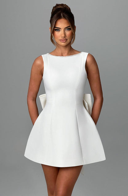 Carrie Mini Dress - Ivory Dress Babyboo Fashion Premium Exclusive Design