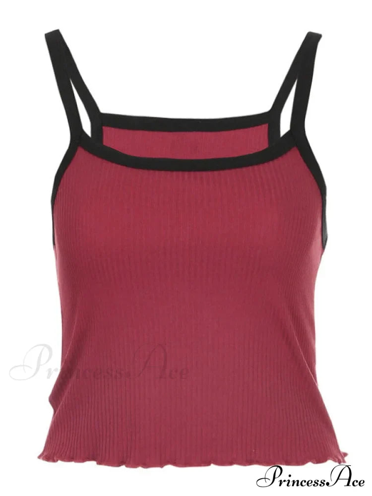 Contrast Trim Graceful Pullover Sweater Tank Tops&Camis