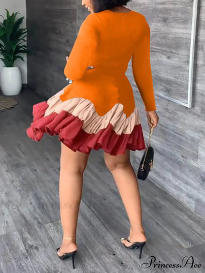 Color Block Reversible Trendy Knitted Boot Cuffs Dresses