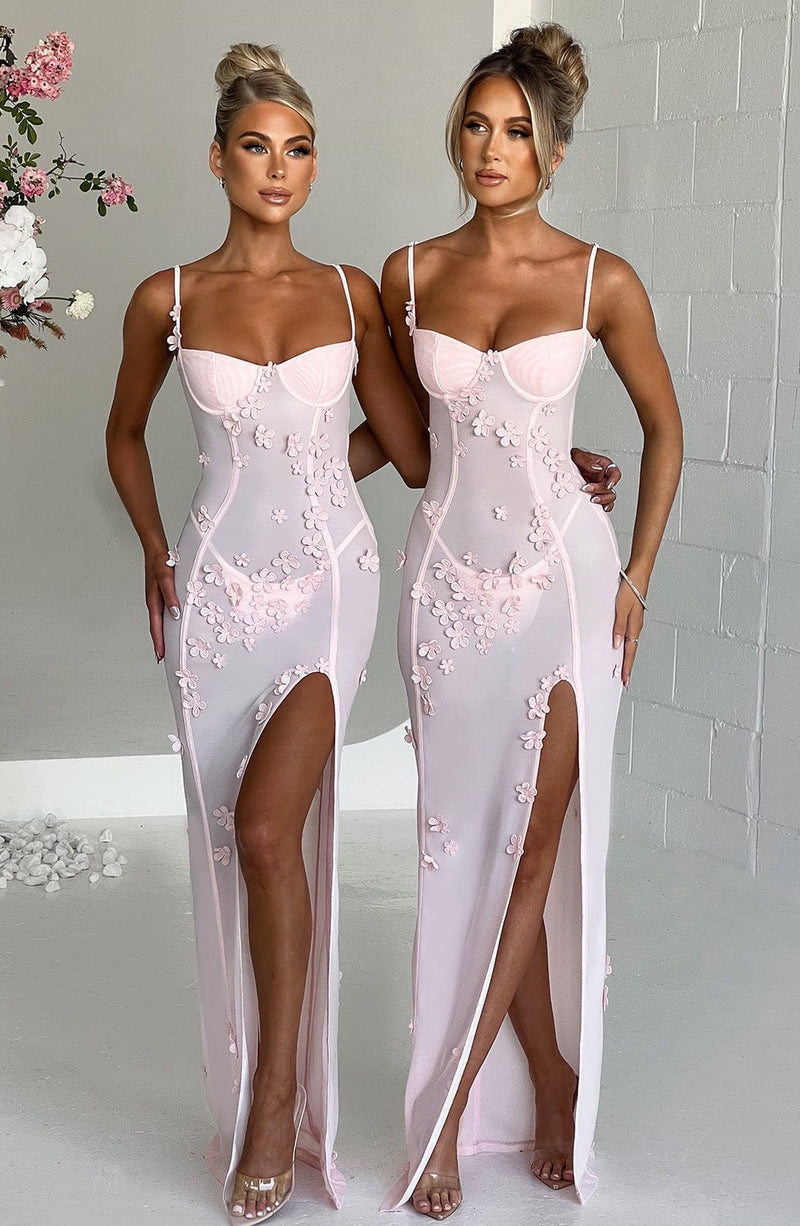 Dalary Maxi Dress - Blush Dress Babyboo Fashion Premium Exclusive Design