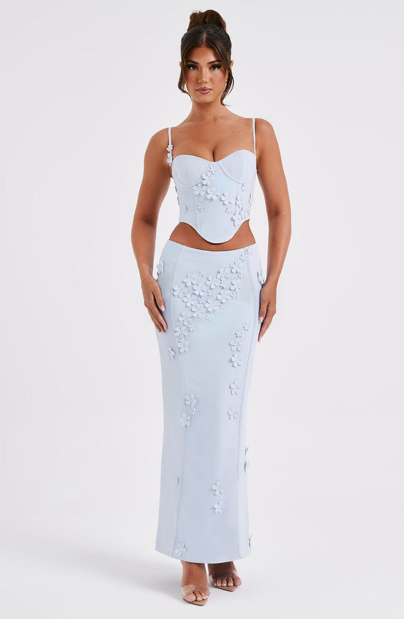 Dalary Maxi Skirt - Blue Skirt Babyboo Fashion Premium Exclusive Design
