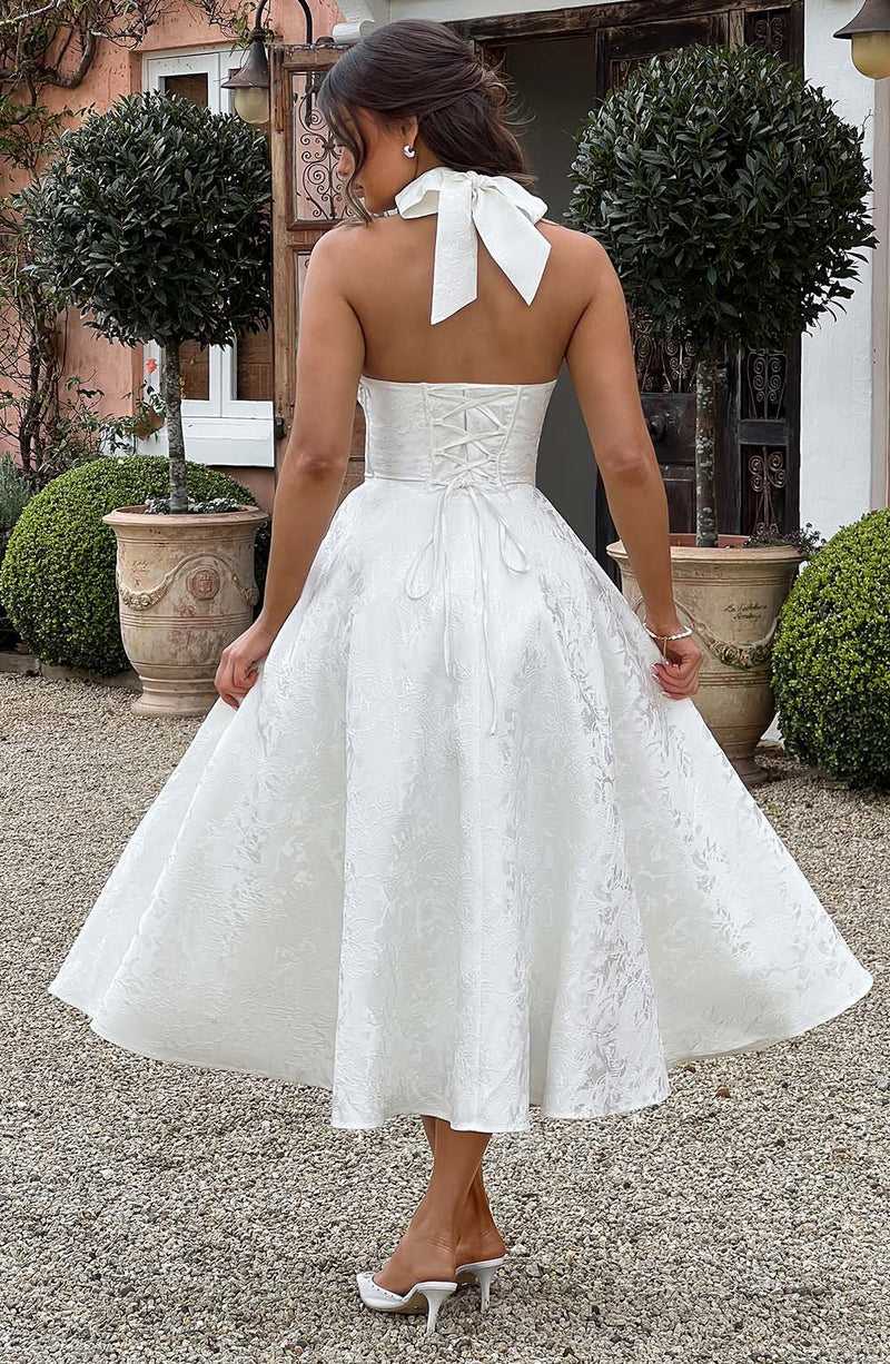 Effie Midi Dress - Ivory Dress Babyboo Fashion Premium Exclusive Design
