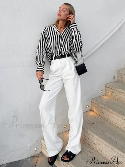 Effortless Charming Pinstripe Shirt Shirts