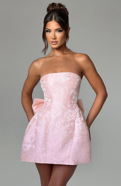Elenora Mini Dress - Blush Dress Babyboo Fashion Premium Exclusive Design