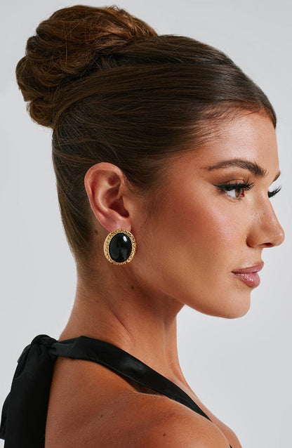 Eloise Earrings - Black/Gold Accessories ONE SIZE Babyboo Fashion Premium Exclusive Design