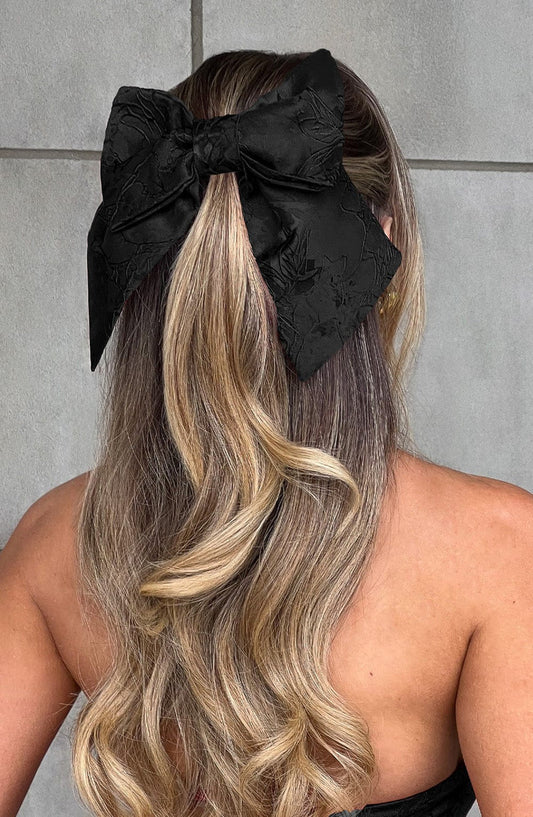 Elsa Bow - Black Accessories ONE SIZE Babyboo Fashion Premium Exclusive Design