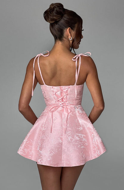 Emmie Playsuit Dress - Blush Playsuit Babyboo Fashion Premium Exclusive Design