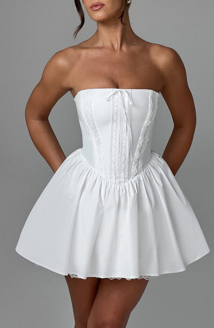 Evie Mini Dress - Ivory Dress Babyboo Fashion Premium Exclusive Design