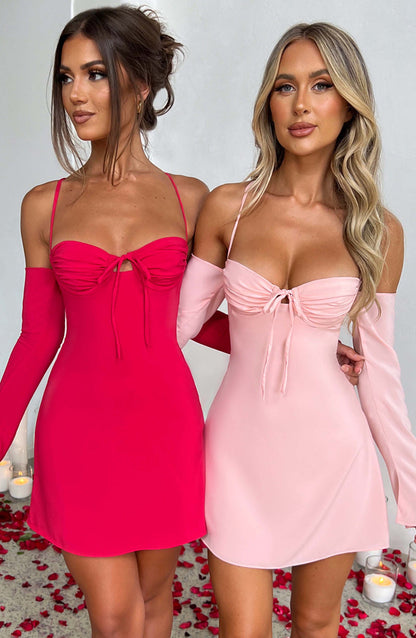 Fiona Mini Dress - Blush Dress Babyboo Fashion Premium Exclusive Design
