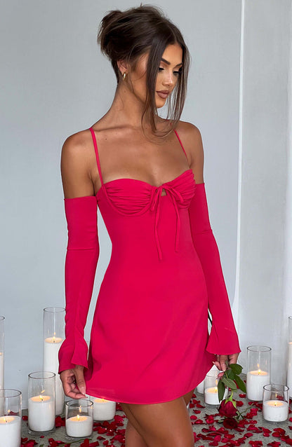 Fiona Mini Dress - Pink Dress Babyboo Fashion Premium Exclusive Design