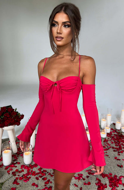 Fiona Mini Dress - Pink Dress Babyboo Fashion Premium Exclusive Design