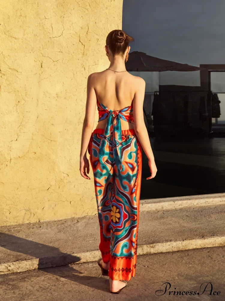 Flaming Passions Graceful Back Tie Top Tank Tops & Camis
