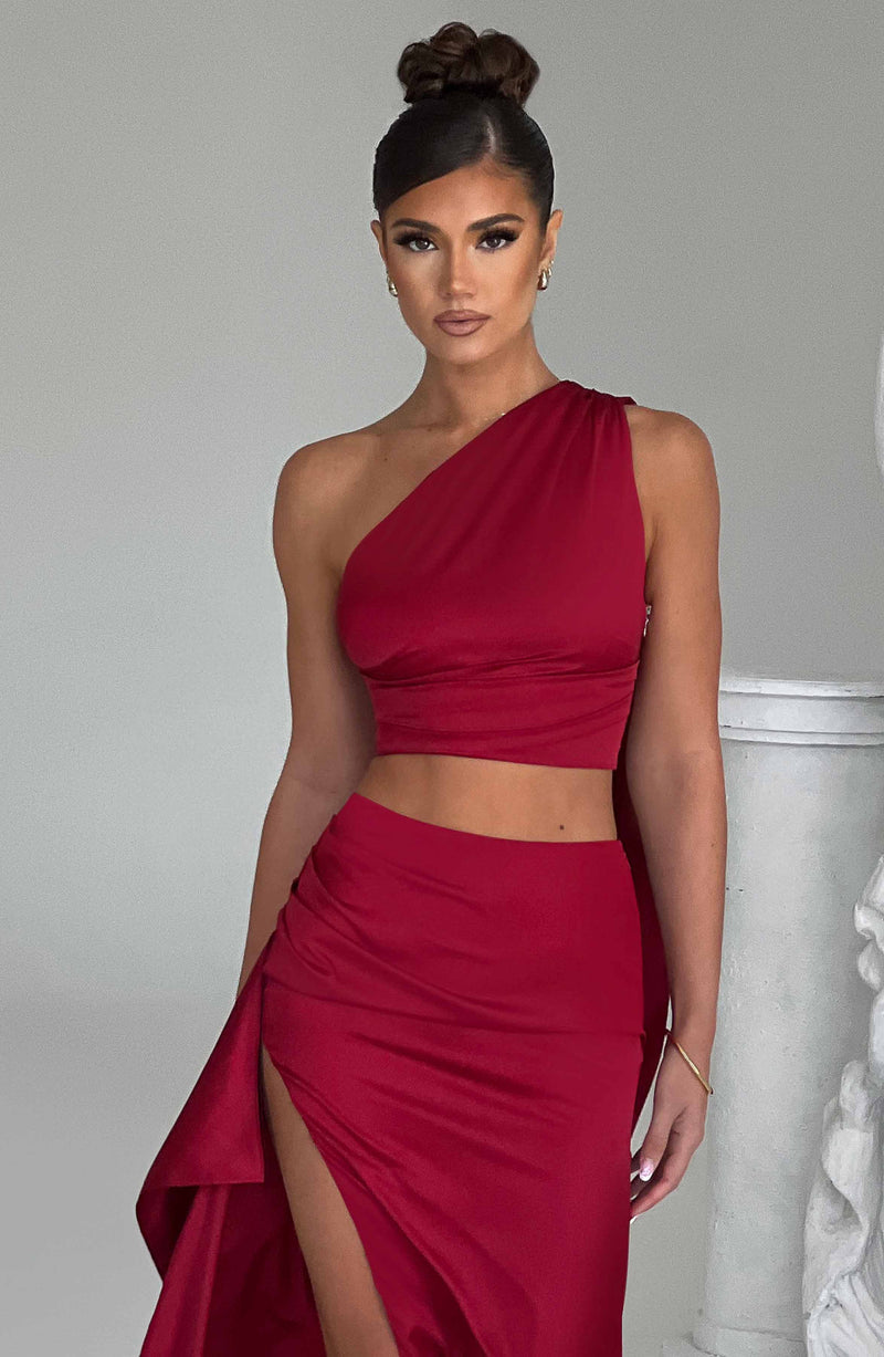 Halsey Top - Wine Tops Babyboo Fashion Premium Exclusive Design