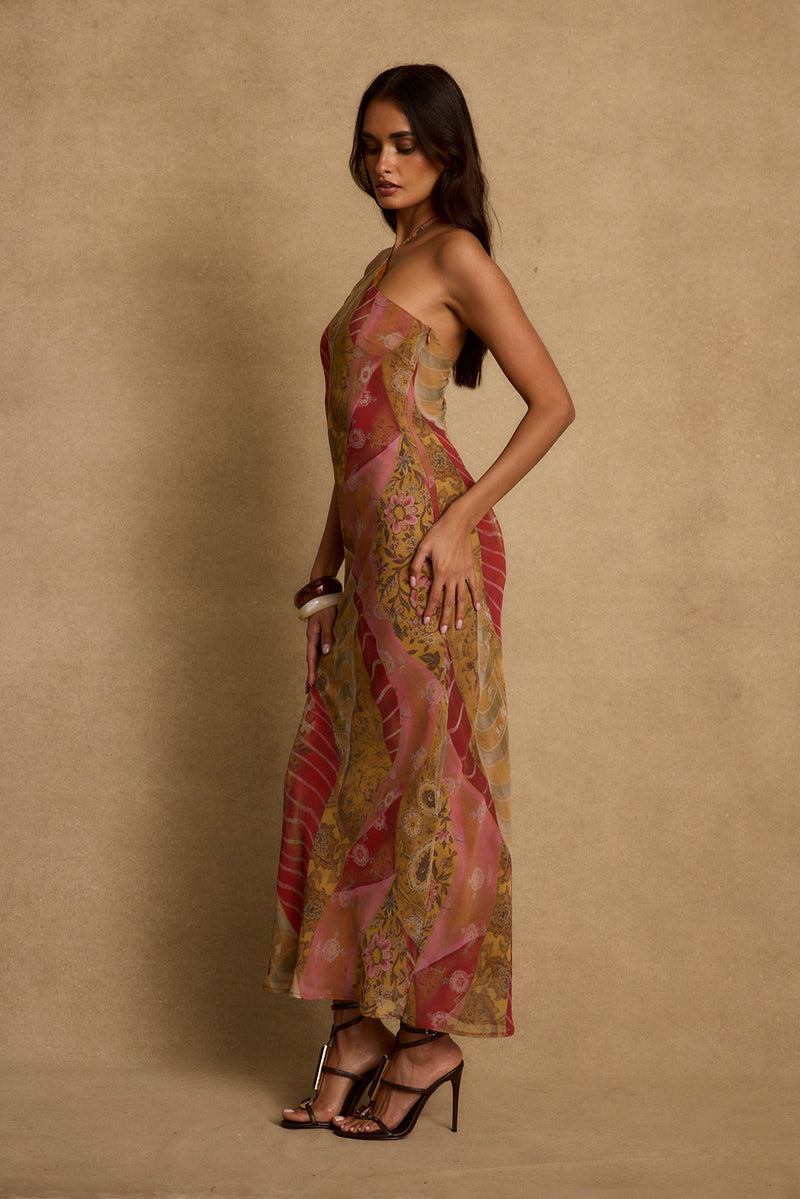 Isabella Patchwork Maxi Dress