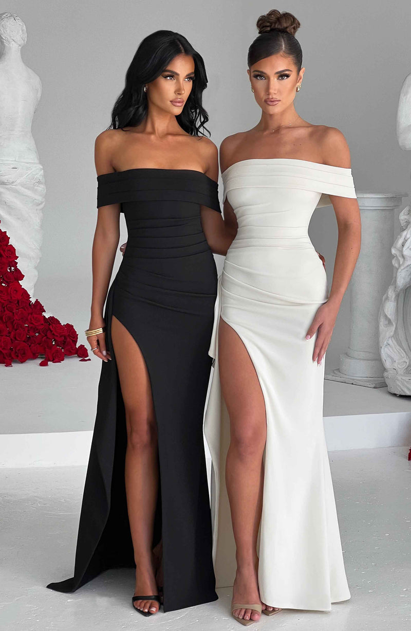 Joyce Maxi Dress - Ivory Dress Babyboo Fashion Premium Exclusive Design