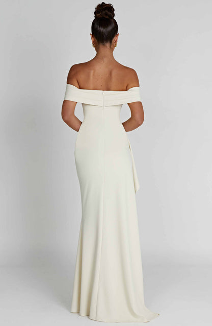 Joyce Maxi Dress - Ivory Dress Babyboo Fashion Premium Exclusive Design