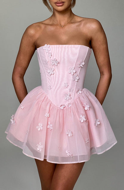 Justina Playsuit - Blush Playsuit Babyboo Fashion Premium Exclusive Design