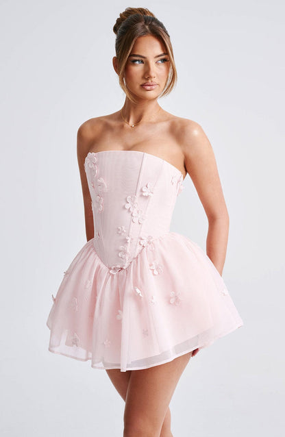 Justina Playsuit - Blush Playsuit Babyboo Fashion Premium Exclusive Design