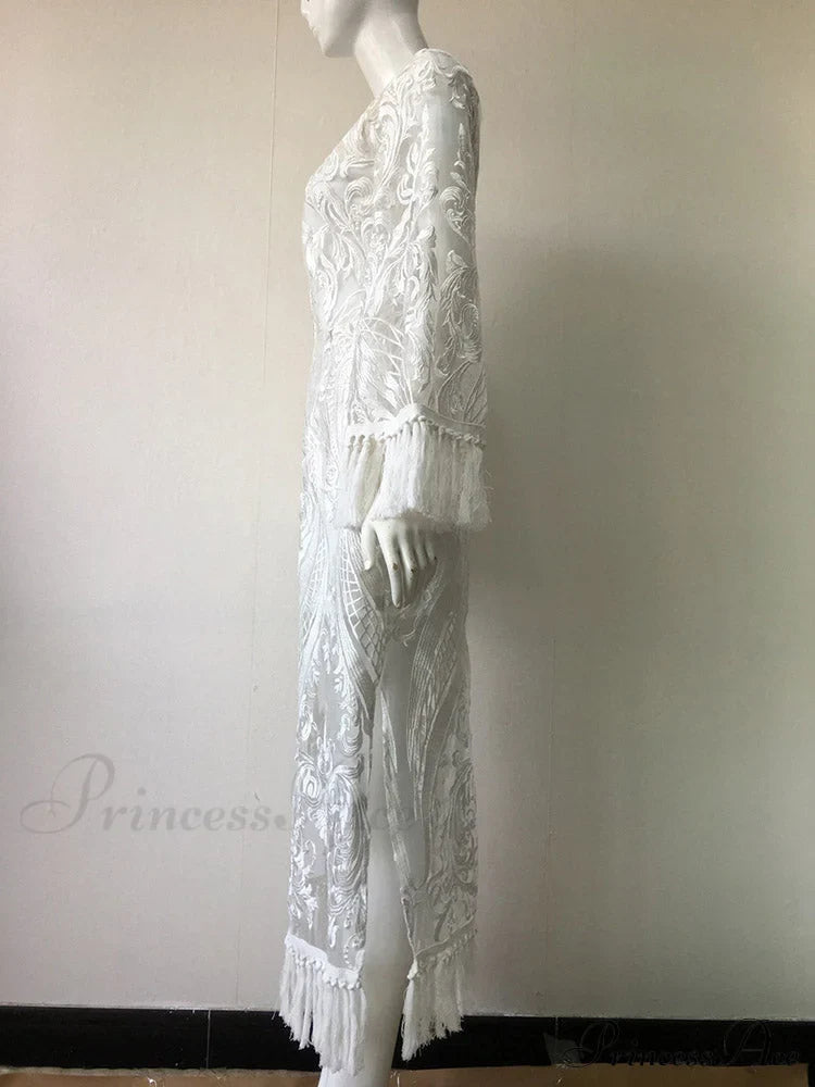 Lace Spaghetti Graceful Strap Irregular Dress Dresses