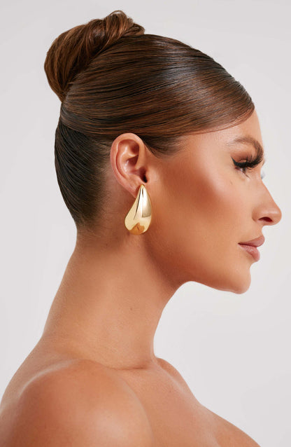 Large Fayth Earrings - Gold Accessories ONE SIZE Babyboo Fashion Premium Exclusive Design
