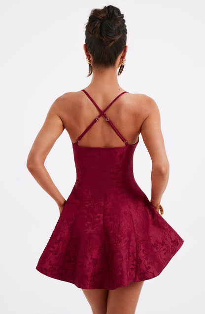 Leila Playsuit - Red Playsuit Babyboo Fashion Premium Exclusive Design