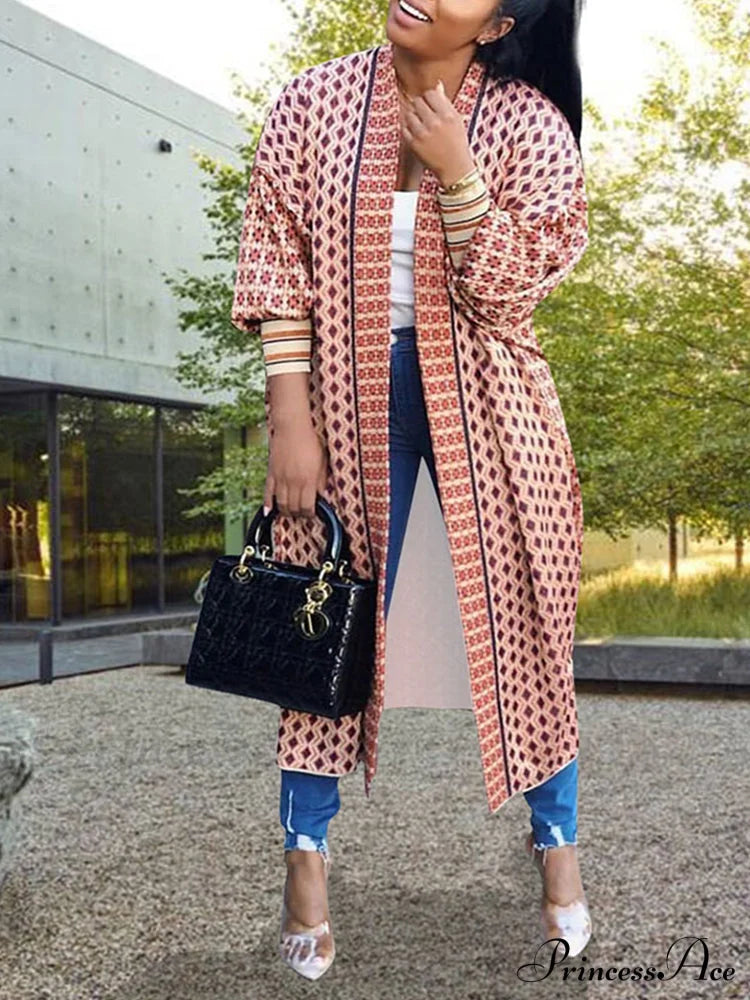 Leopard Print Graceful Bowknot Pleated Dress Pink / S Cardigan