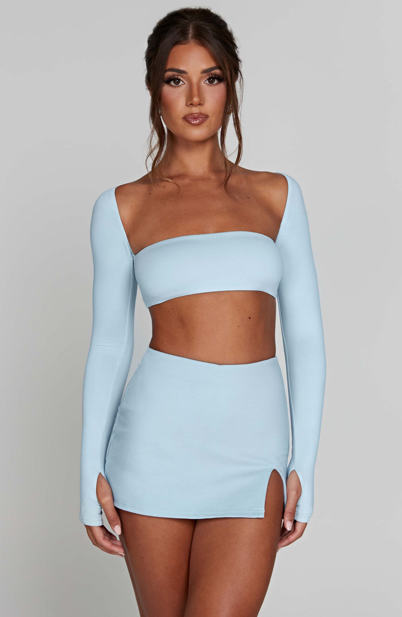 Lucianna Top - Baby Blue Tops Babyboo Fashion Premium Exclusive Design
