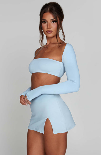 Lucianna Top - Baby Blue Tops Babyboo Fashion Premium Exclusive Design