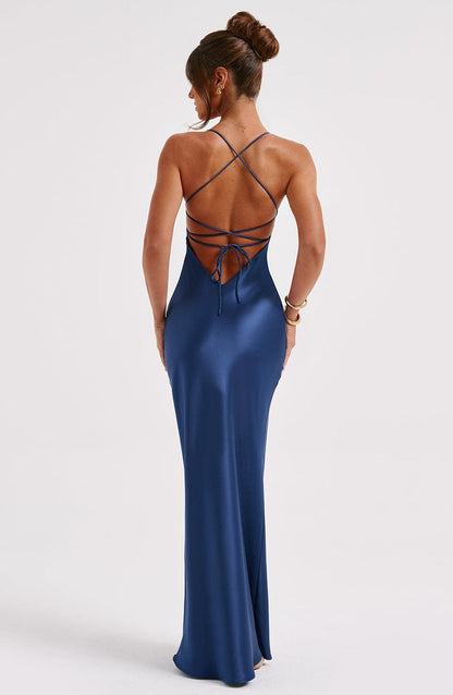 Malika Maxi Dress - Navy Dress Babyboo Fashion Premium Exclusive Design