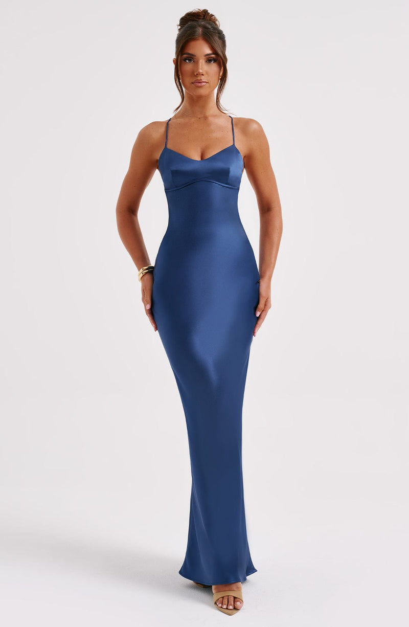 Malika Maxi Dress - Navy Dress Babyboo Fashion Premium Exclusive Design